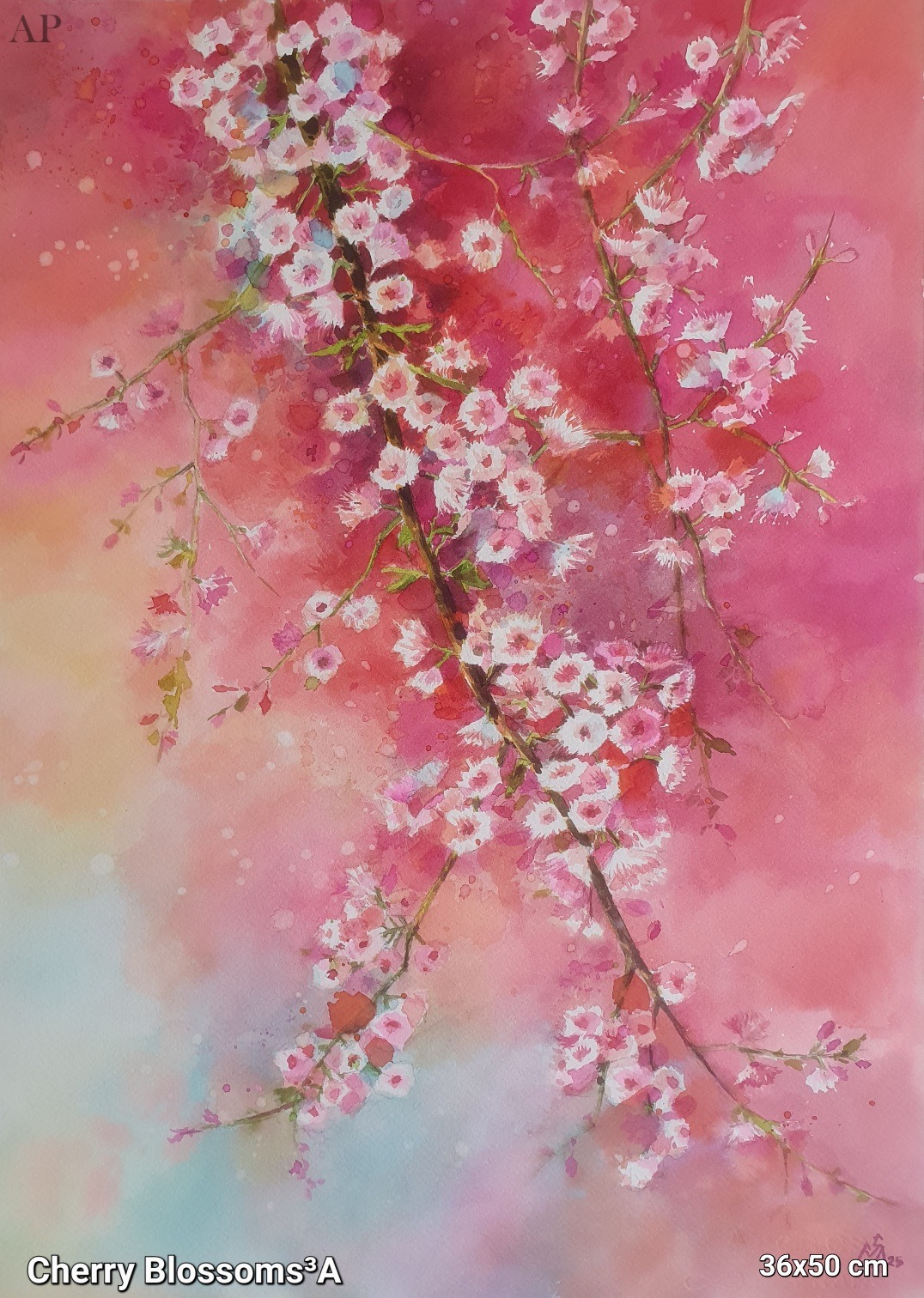 Cherry Blossom 3A - Pictură contemporană - București
