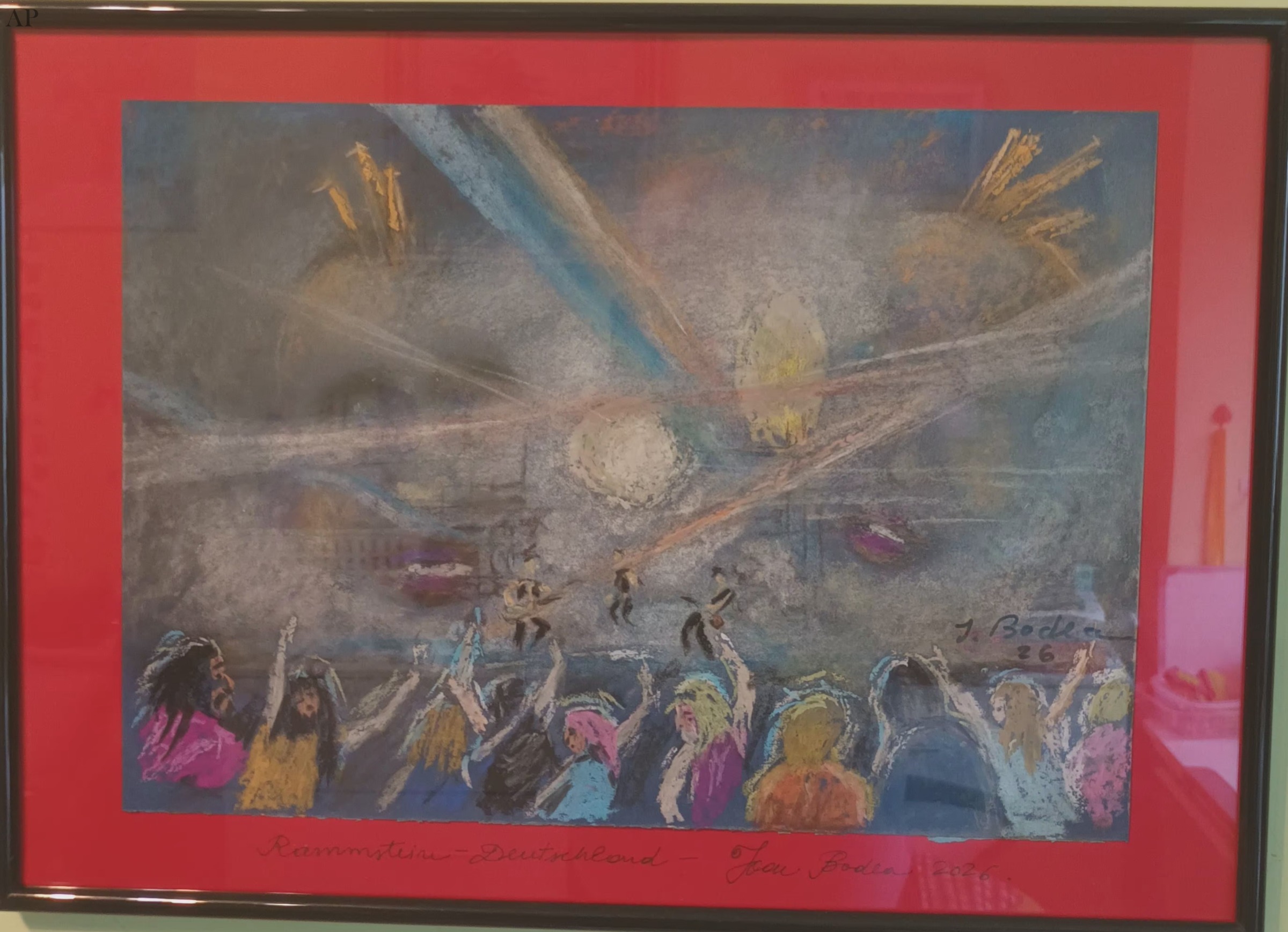 Ioan Bodea.Concert.Pastel 40/30 cm - Pictură contemporană - Iași
