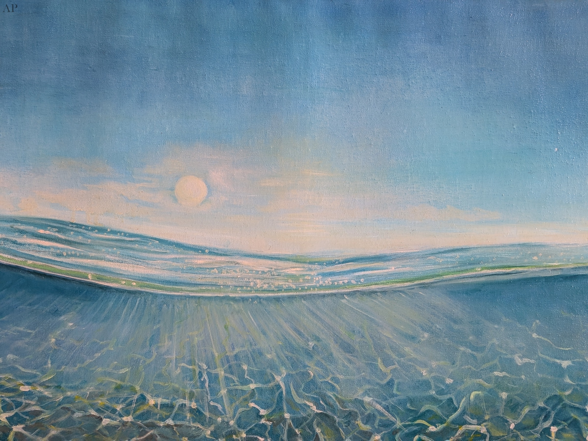Mare sectionata - Pictură contemporană - Alba