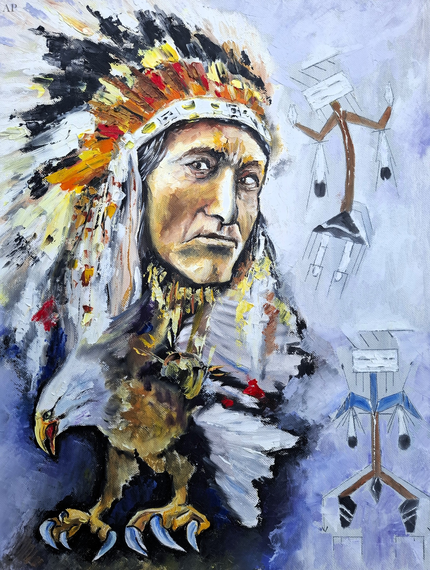 Navajo - Pictură contemporană - Brașov