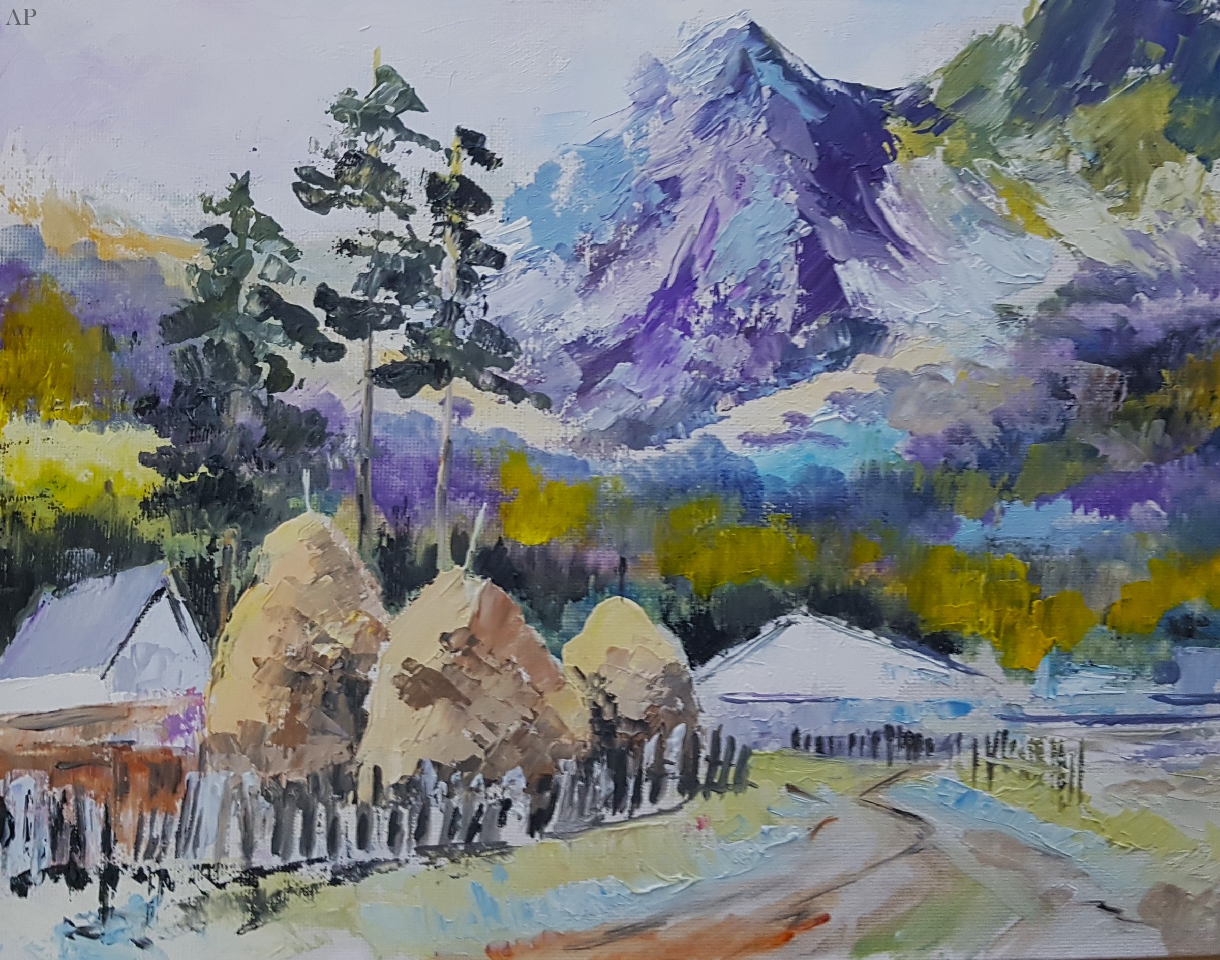 Sat din Făgăraș - Pictură contemporană - Brașov