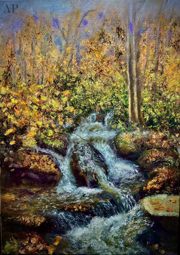 Meandre tomnatice, ulei, vândut - Pictură contemporană - Cluj