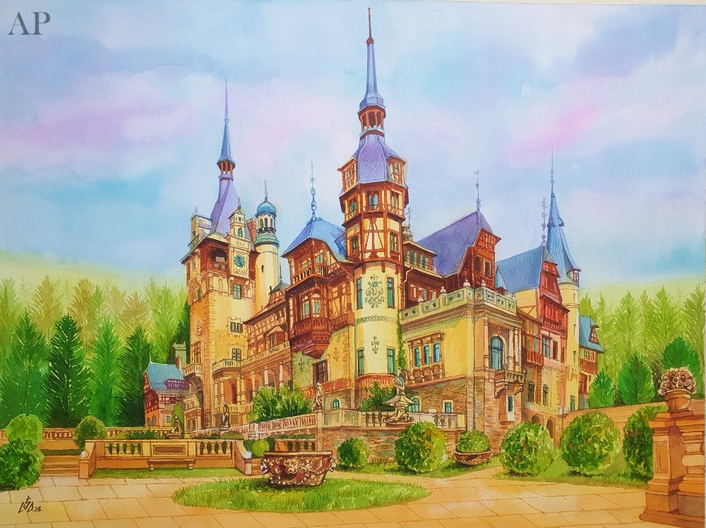 Pictură Castelul Peleș 6 - Pictură contemporană - București