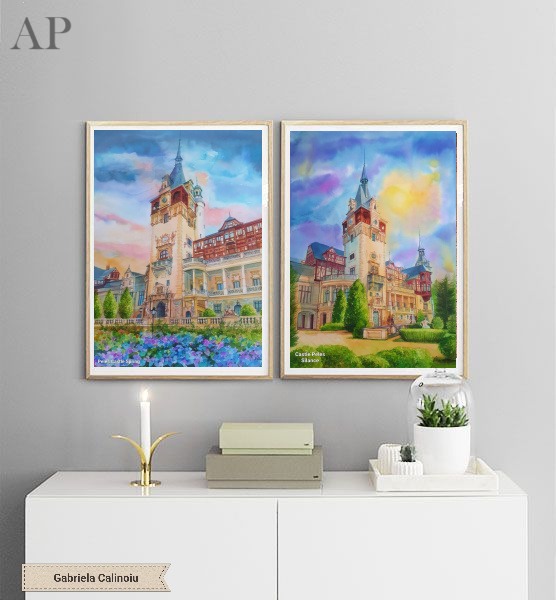 Peles Castle Spring - Pictură contemporană