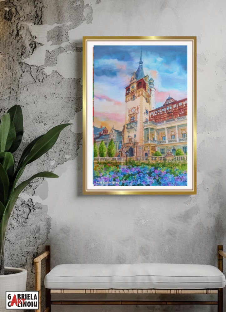 Peles Castle Spring - Pictură contemporană