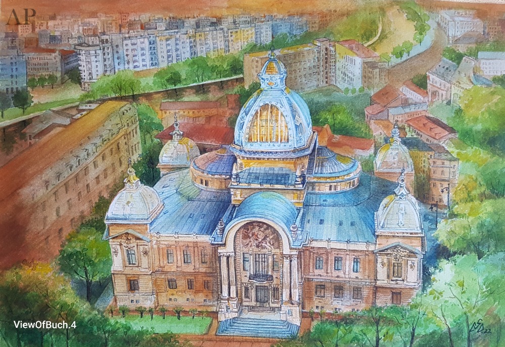 View of Bucharest 4 - Pictură contemporană - București
