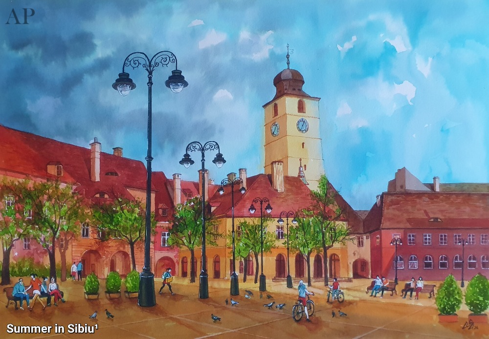Summer in Sibiu 1 - Pictură contemporană - București