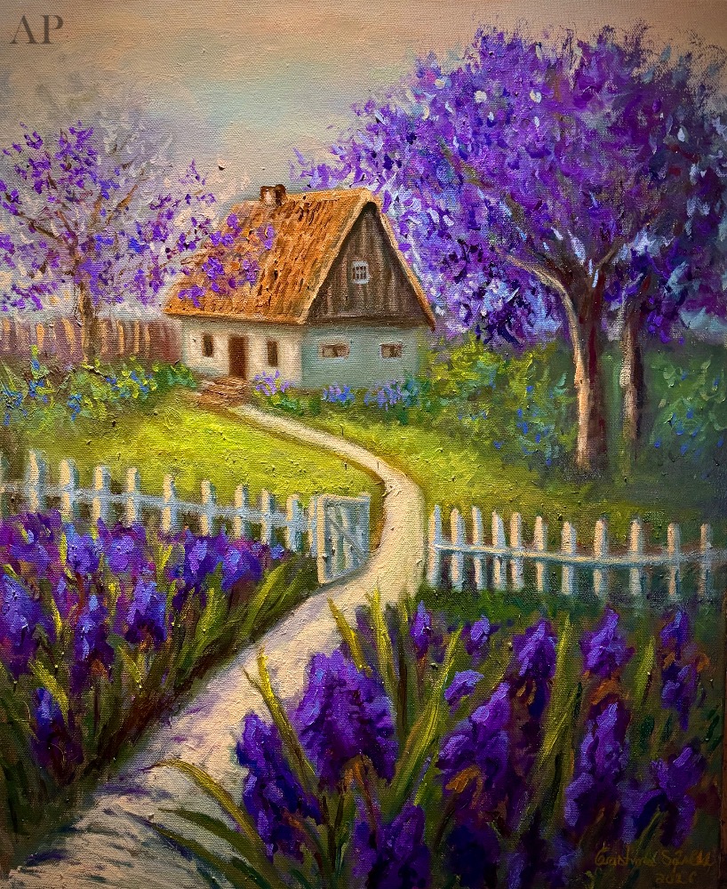 La portița dorului-pictură ulei - Pictură contemporană - Cluj