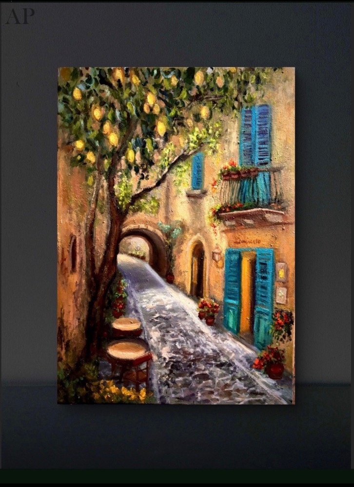 Limoncello-pictură ulei - Pictură contemporană