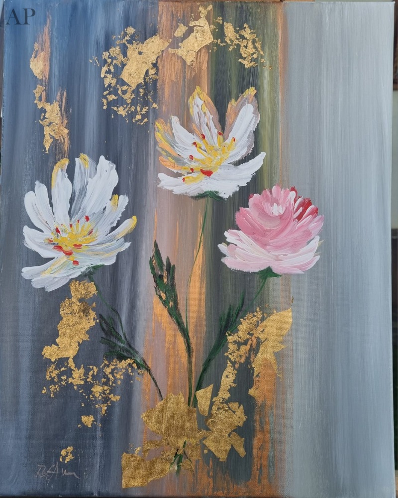 Flori abstracte - Pictură contemporană - Brașov