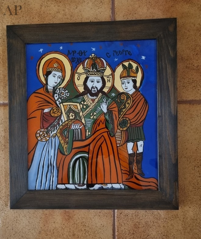 Icoană pe sticlă Deisis - Lucrări cu temă religioasă - Brașov