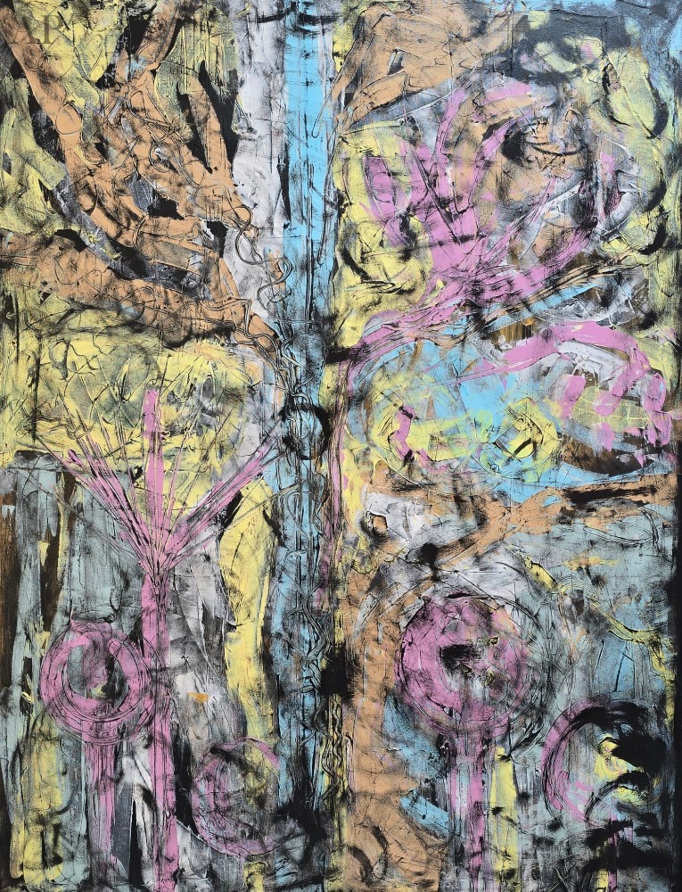 Tablou contemporan "Impresie", 90 × 120 cm, Pictor Xenia Vlaicu,  Panza, Acrilic, August 2026 - Pictură contemporană