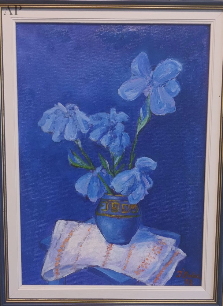 Bodea Ioan. Invazie pe albastru 45/35(include rama) - Pictură modernă (înainte de 1960) - Iași