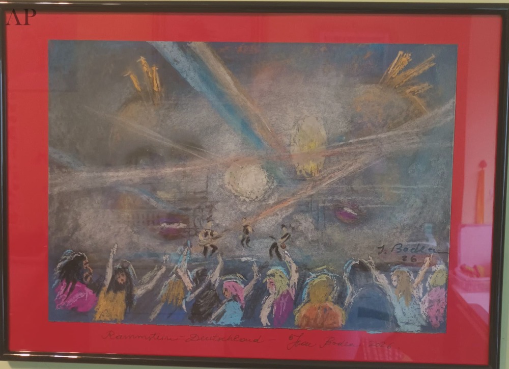 Ioan Bodea.Concert.Pastel 40/30 cm - Pictură contemporană - Iași