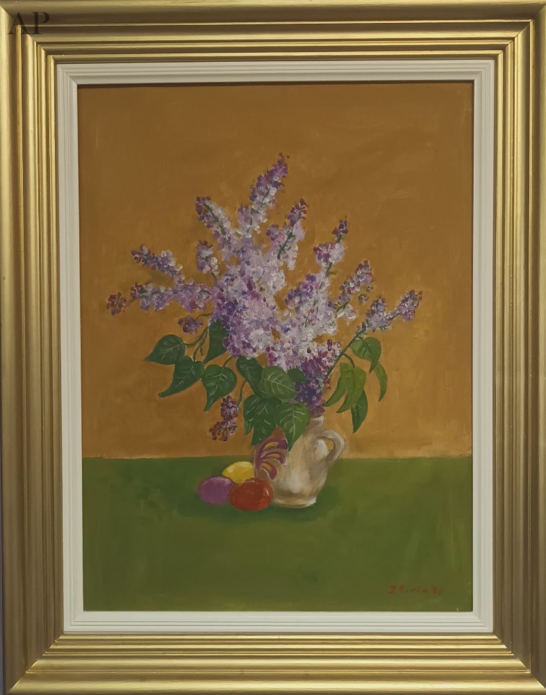 Ioan Bodea.Liliac de sub cerdac! Ulei/ pânză /90/50 cm( ramă inclusă) - Pictură contemporană - Iași