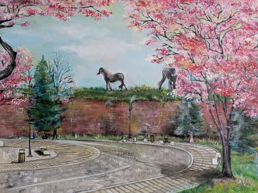 Caii garzii orasului Alba Iulia - Pictură contemporană - Alba