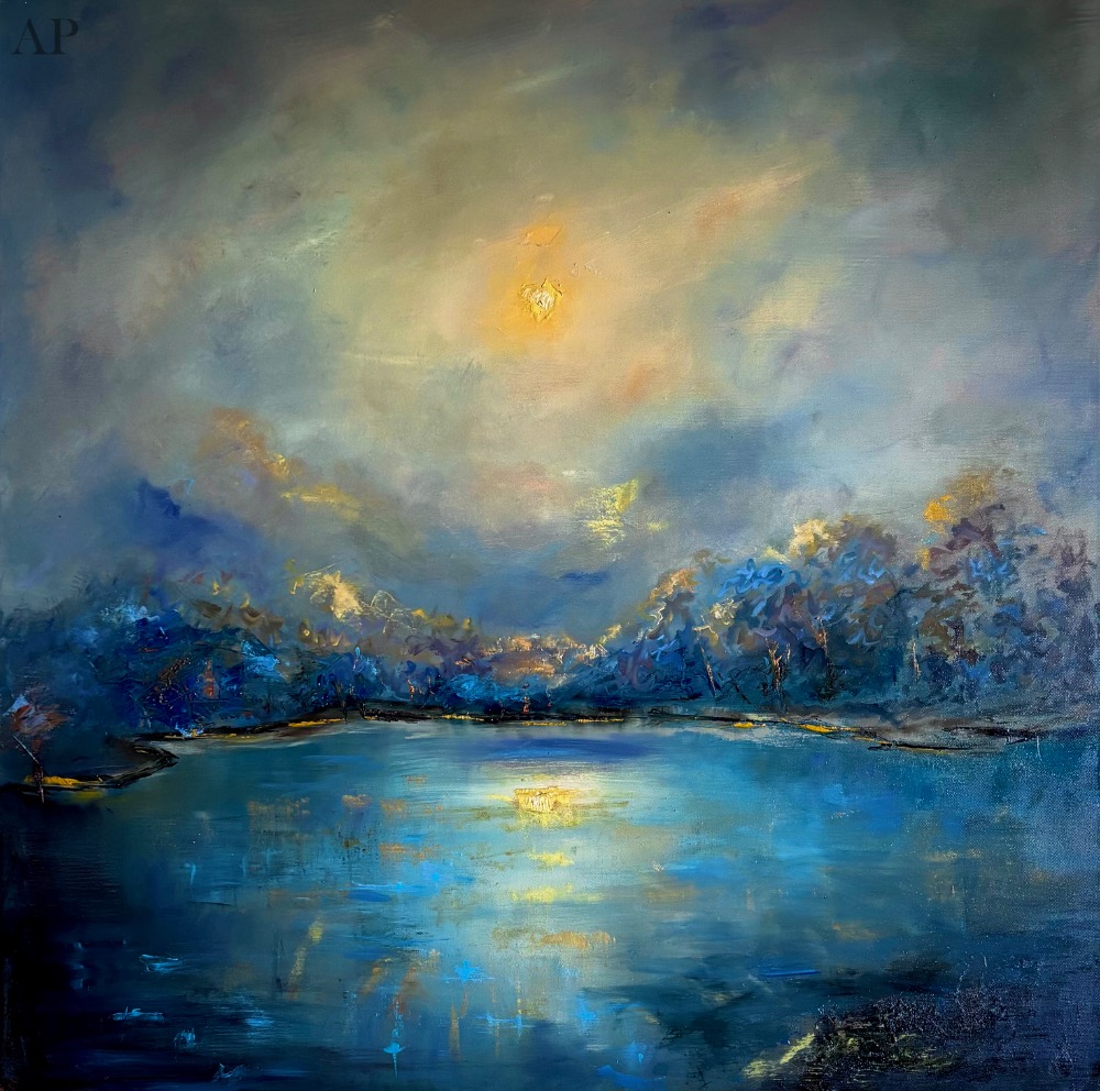 Fall in blue - Pictură contemporană