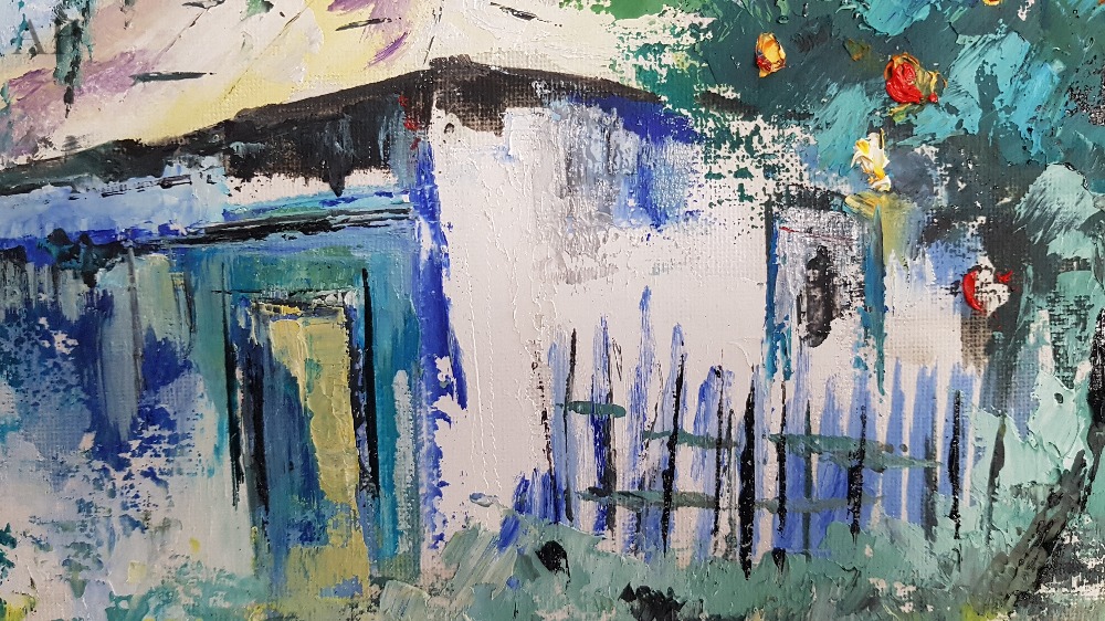 Caniculă rurală - Pictură contemporană
