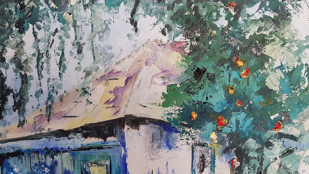 Caniculă rurală - Pictură contemporană