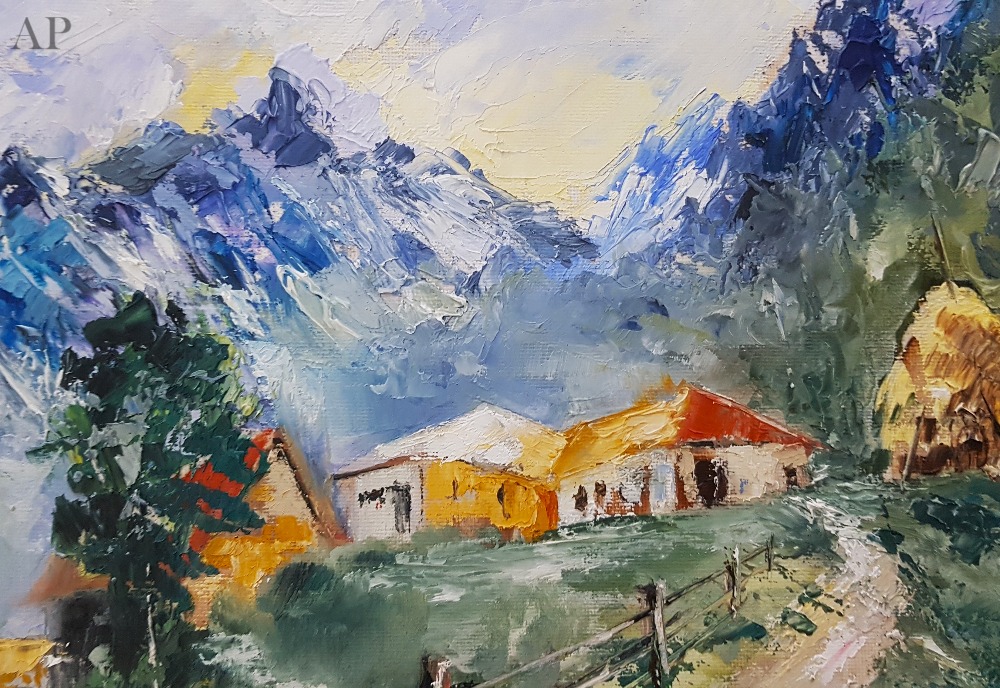 Spre satul din munți - Pictură contemporană