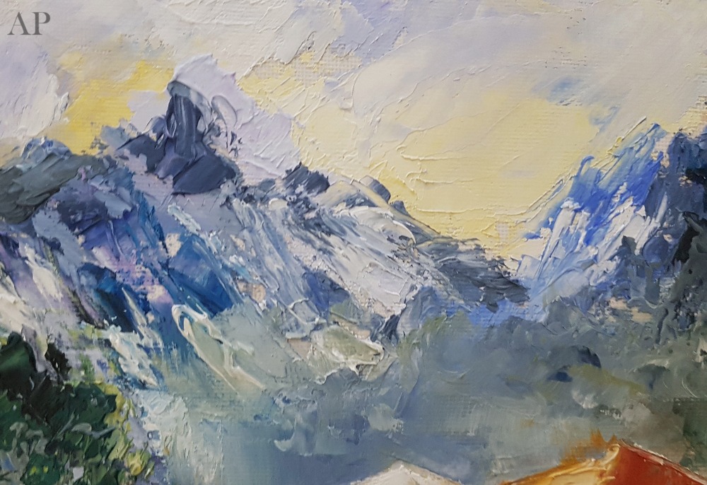 Spre satul din munți - Pictură contemporană